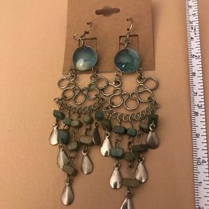 Pierced chandelier earrings